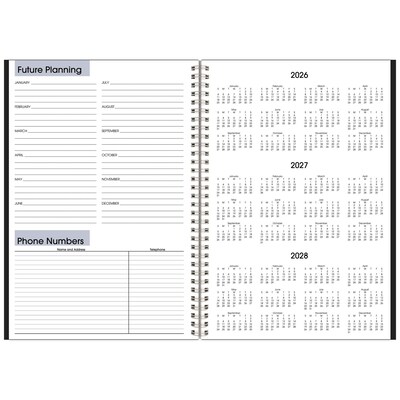 2027 AT-A-GLANCE DayMinder 8" x 12" Monthly Planner, Faux Leather Cover, Black (SK2-00-27)