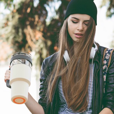 ASOBU Explorer Stainless Steel, 34 oz., White, (ADNASM80W)