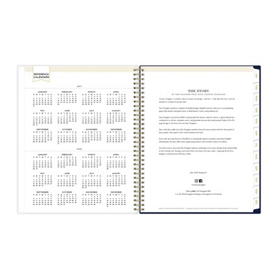 2027 Blue Sky Day Designer Meadow Blue 8.5" x 11" Calendar Year Weekly & Monthly Planner, Plastic Cover, Blue (147222-27)