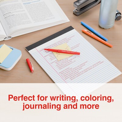 Staples Inspire Felt Tip Pen, Medium Point, 0.7mm, Assorted Ink, Dozen (ST63326)