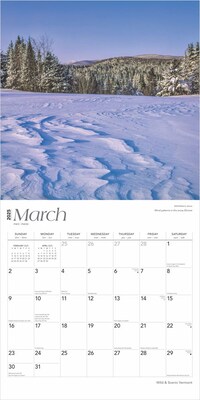 2025 BrownTrout Vermont Wild & Scenic 12" x 12" Monthly Square Wall Calendar (9781975475833)