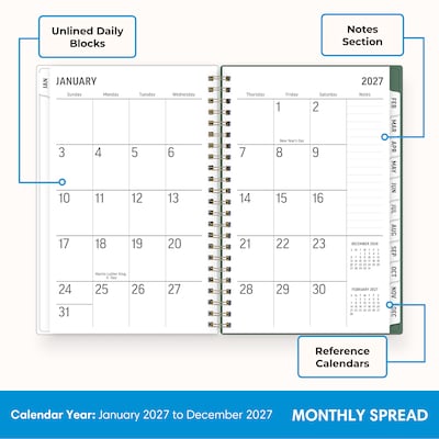 2027 Blue Sky 5" x 8" Weekly & Monthly Planner, Kessie (164266)
