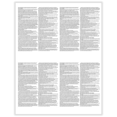 ComplyRight 2025 W-2 Tax Form, 1-Part, 4-Up, 50/Pack (520950)