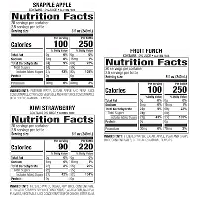 Snapple Juice Drink Variety Pack, 20 oz., 24/Pack (220-00813)