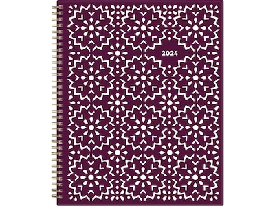 2024 Blue Sky Gili 8.5 x 11 Weekly & Monthly Planner, Purple/White (117889-24)