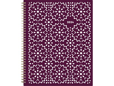 2024 Blue Sky Gili 8.5 x 11 Weekly & Monthly Planner, Purple/White (117889-24)