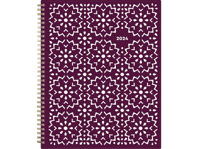 2024 Blue Sky Gili 8.5 x 11 Weekly & Monthly Planner, Purple/White (117889-24)