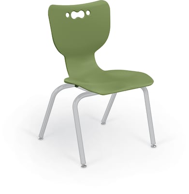 MooreCo 14 Hierarchy Student Chair with 4 Legs, Moss/Platinum Base (703673562751)