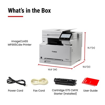 Canon imageCLASS MF665Cdw Wireless Color All-In-One Laser Printer, Best for Home Office (6928C005)