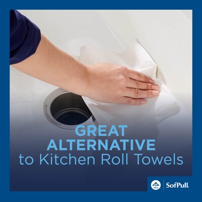 SofPull Centerpull Paper Towels, 1-ply, 320 Sheets/Roll, 6 Rolls/Pack (28124)
