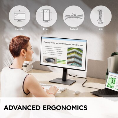 ViewSonic Ergonomic 27" FHD 100Hz LCD Monitor, Black (VG2752-2K)