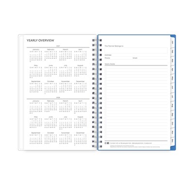 2027 Blue Sky Savoy Cool 5" x 8" Calendar Year Weekly & Monthly Planner, Plastic Cover (148763-27)