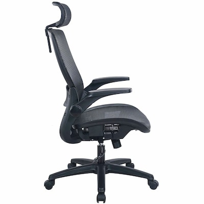 Lorell Lanser Mesh Swivel Executive Chair, Black (LLR63211)