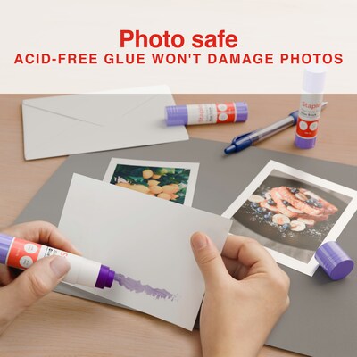 Staples Washable Glue Sticks, 0.28 oz., Purple, 18/Pack (ST63020)