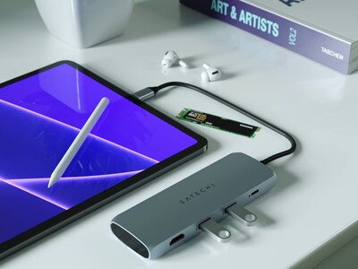 Satechi USB-C Hybrid Multiport Adapter, Space Gray (ST-UCHSEM)