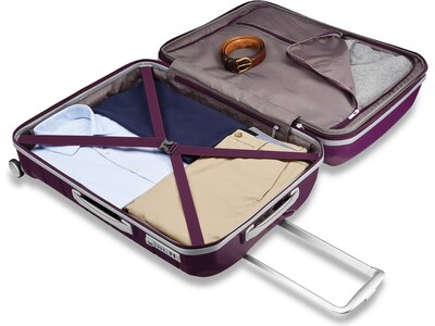 Samsonite Freeform 21.25" Hardside Carry-On Suitcase, 4-Wheeled Spinner, TSA Checkpoint Friendly, Amethyst Purple (78255-B170)
