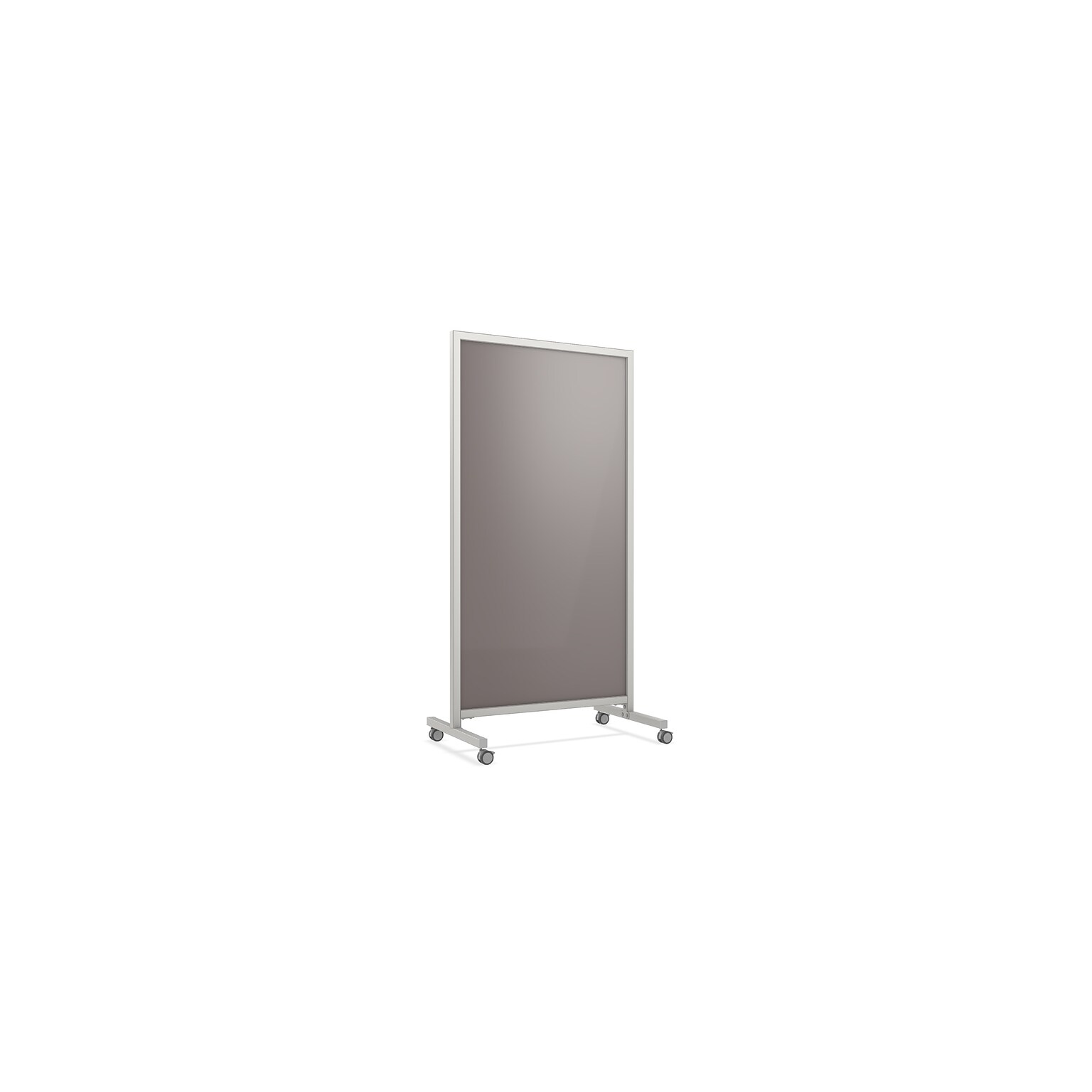 Ghent EZ Glass Mobile Dry-Erase Whiteboard, Aluminum Frame, 75H x 38W (EZ1NA7538SK)