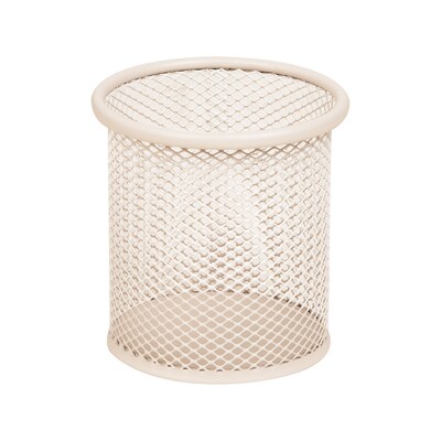 Staples Metal Mesh Pen Cup, Warm White (ST63820)