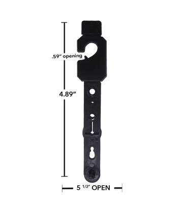 Nahanco 5 Belt Hanger, Black, 100/Carton (BC100)