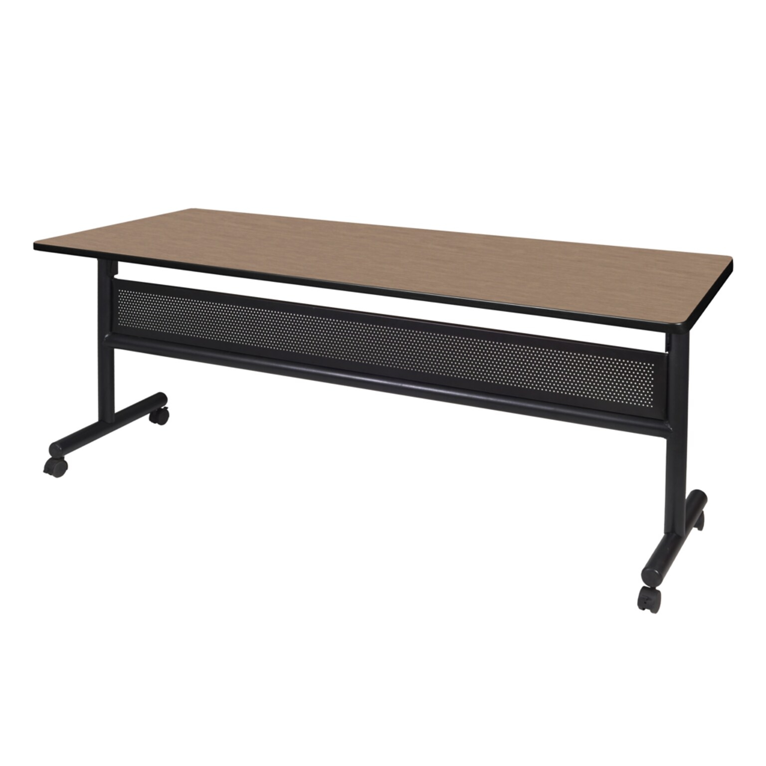 Regency Kobe Flip-Top Training Nesting Table w/ Modesty Panel, 72 x 24, Noble Oak (MKFTM7224NO)