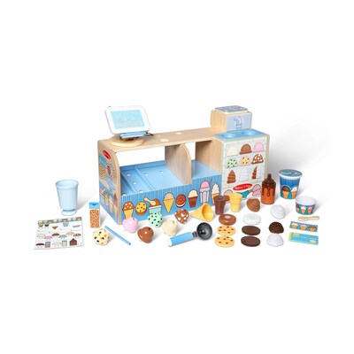 Melissa & Doug Wooden Cool Scoops Ice Creamery Play Food Toy (30607)