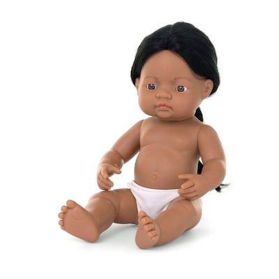 MINILAND Anatomically Correct 15" Baby Doll, Native American Boy (MLE31239)