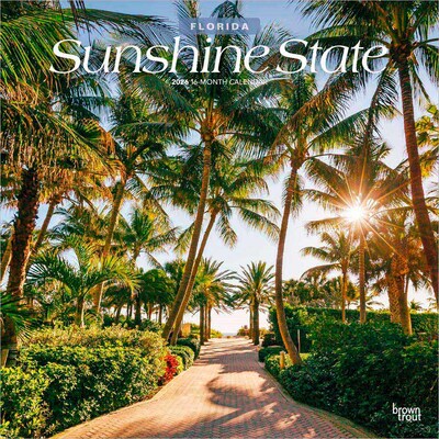 2026 BrownTrout Sunshine State Florida Places 12 x 12 Monthly Wall Calendar (9798330707683)
