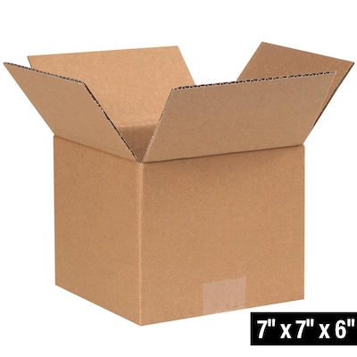 7 x 7 x 6 Shipping Boxes, 32 ECT, 25/Bundle (776)