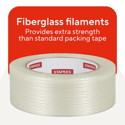 Staples Filament Tape, 48mm x 55m — 6/Pack