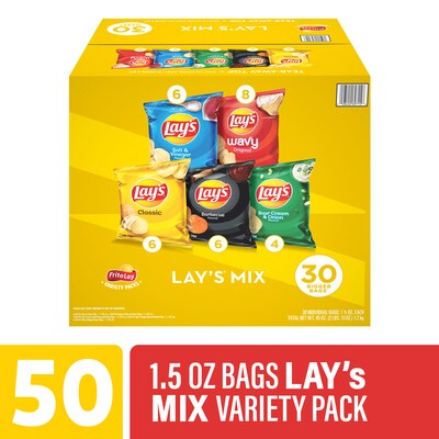 Frito Lay Potato Chip Variety Mix, 45 oz., 30/Pack (220-02672)