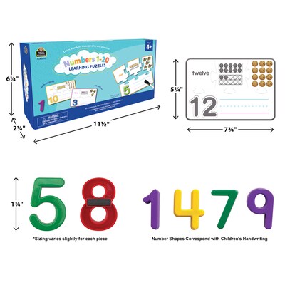 Teacher Created Resources Learning Puzzle: Numbers 1-20, 33/Set (TCR6015)