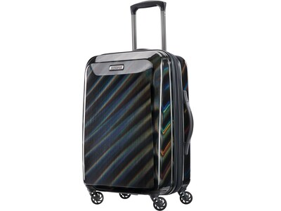 American Tourister Moonlight ABS/Polycarbonate Hardside Luggage, Iridescent Black (92504-8436)