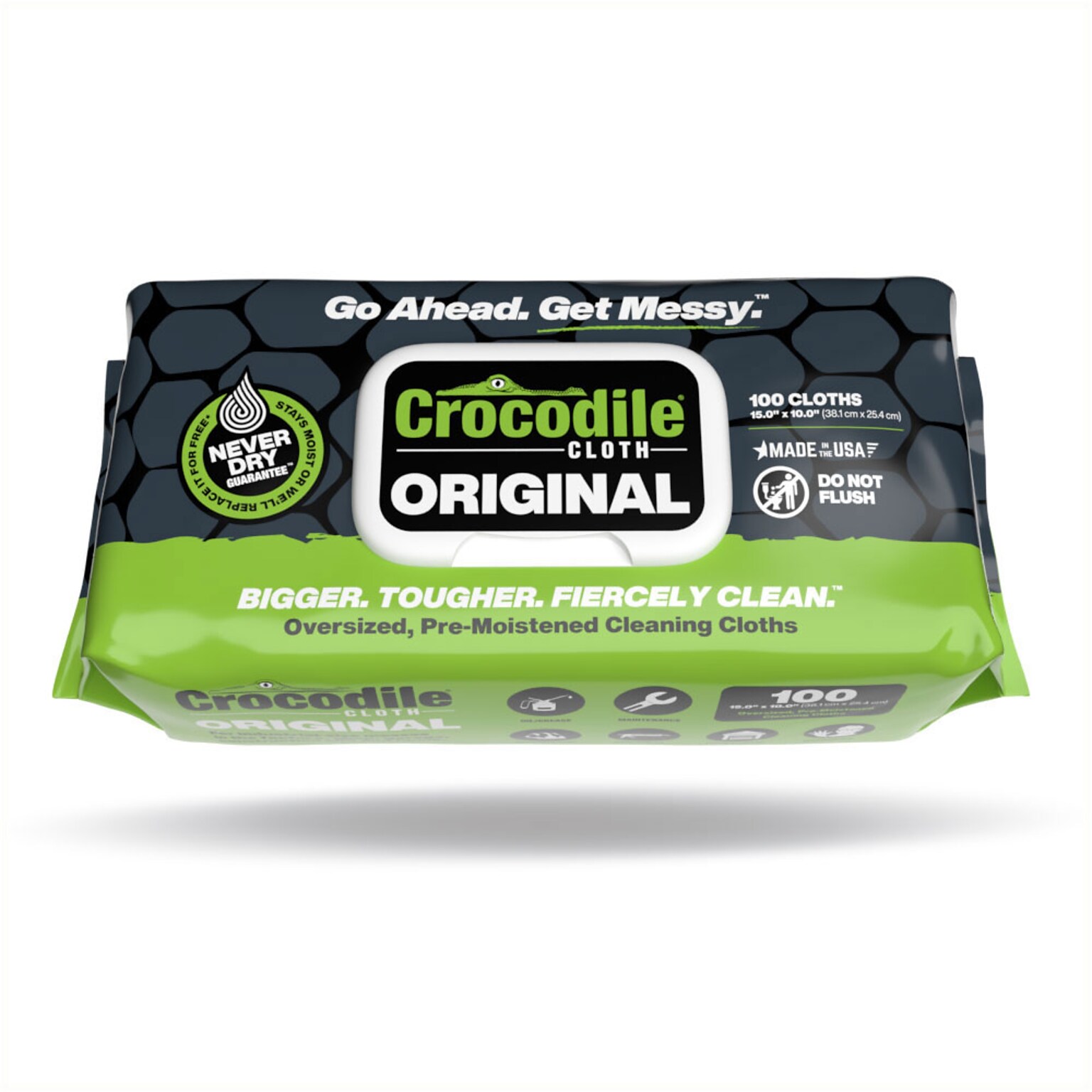Crocodile Cloth Original Cleaning Cloths, 15 x 10, 100/Pack (5900-100)