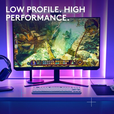 Logitech G515 LIGHTSPEED TKL Ergonomic Gaming Mechanical Keyboard, White (920-012535)