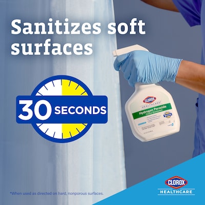 Clorox Healthcare Hydrogen Peroxide Cleaner Disinfectant, 32 oz., 9/Carton (30828)