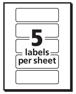 Avery Laser Color Coding Labels on 4 x 6 Sheets, 1 x 3, Assorted Colors, 200 Labels/Pack (5481)