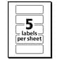 Avery Laser Color Coding Labels, 1" x 3", Assorted Colors, 5/Sheet, 40 Sheets/Pack (5481)