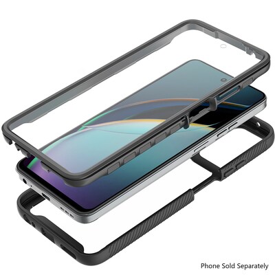 SaharaCase Raider Series GRIP Rugged Case for Motorola G 5G (2024), Shock Absorbing, Black (CP00566)