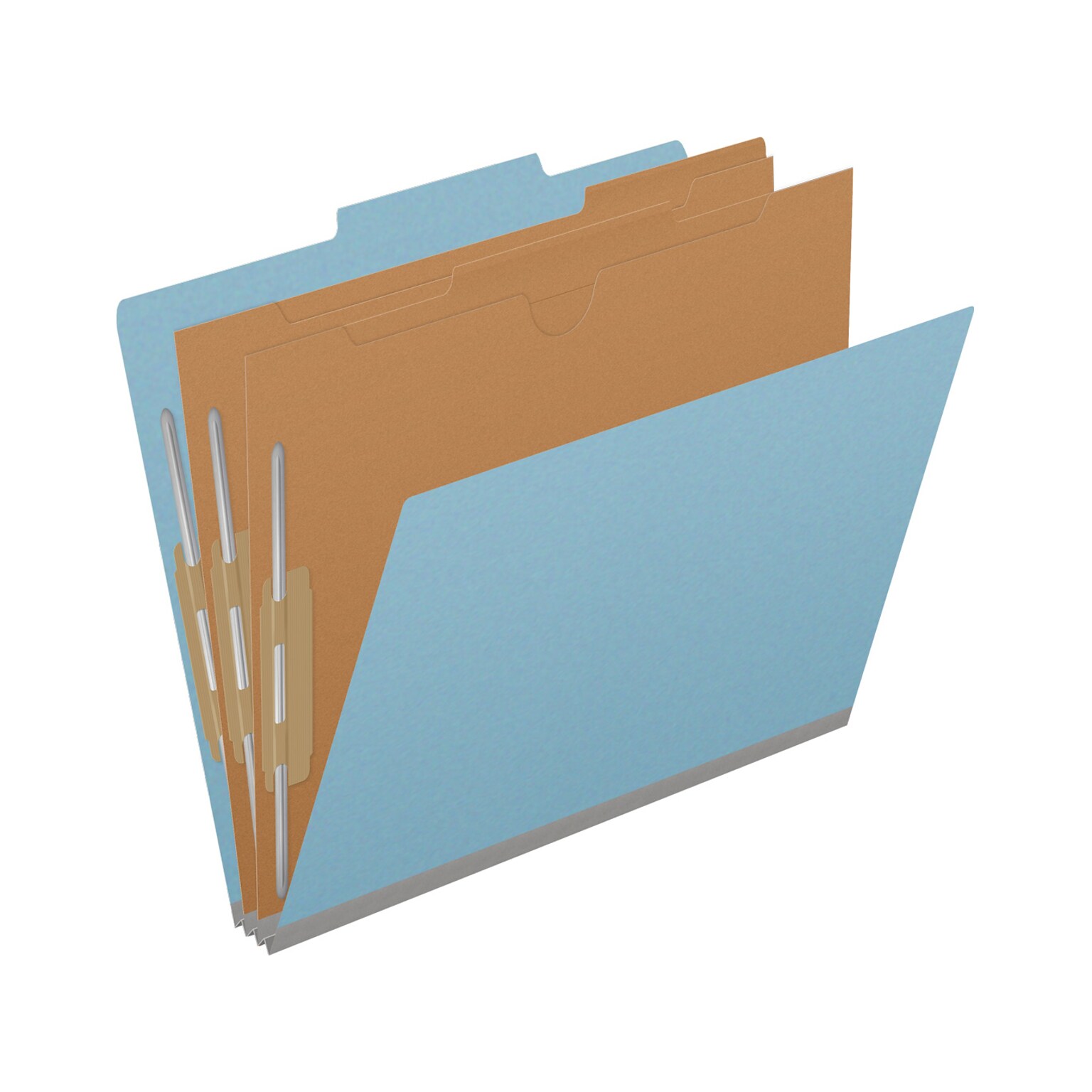 Medical Arts Press Pressboard Classification Folder, 2-Dividers, 2 Expansion, Letter Size, Blue, 10/Box (DV-T42-26-3BLU-PKT)