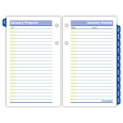 2026 AT-A-GLANCE QuickNotes 6" x 3.5" Daily Calendar Refill Pages, Multicolored (E517-50-26)