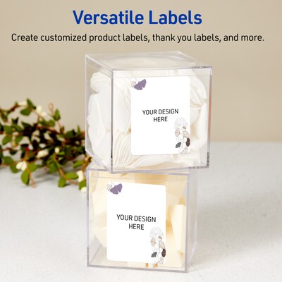 Avery Laser/Inkjet Rectangle Multipurpose Labels, 4" x 3-1/3", White, 40/Pack (S00F46)