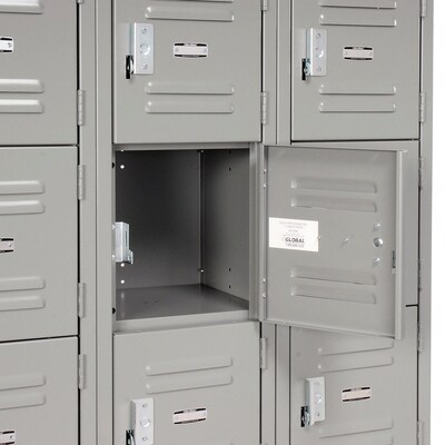 Global Industrial Capital 78"H 6-Tier 3-Column Locker, Gray (652157GY)