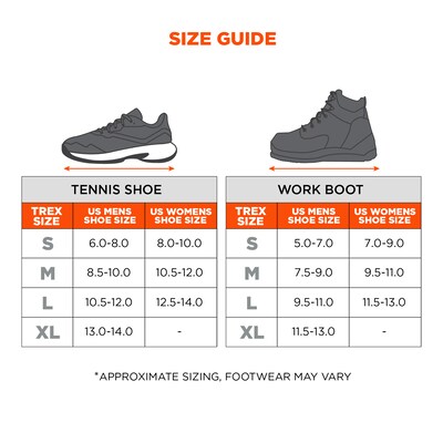 TREX 6326 Spikeless Traction Devices, Medium, Black, Pair (16926)
