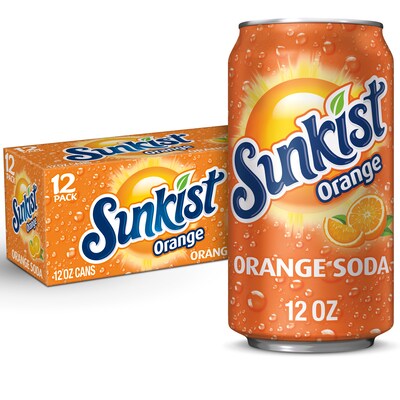 Sunkist Orange Soda, 12 oz., 24 Cans/Pack (SEV50066)