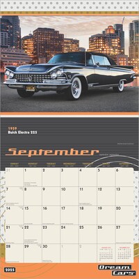 2025 Motor Club Dream Cars 12" x 24" Monthly Square Wall Calendar, (9781975479619)