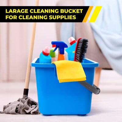 Gritt Commercial Plastic Squeegee Bucket, 3-Gallon, Blue (GRI183)