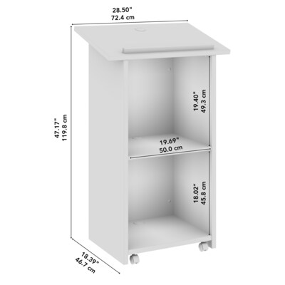 Bush Business Furniture Envision 48"H Podium Lectern, Storm Gray (NVD129SG)