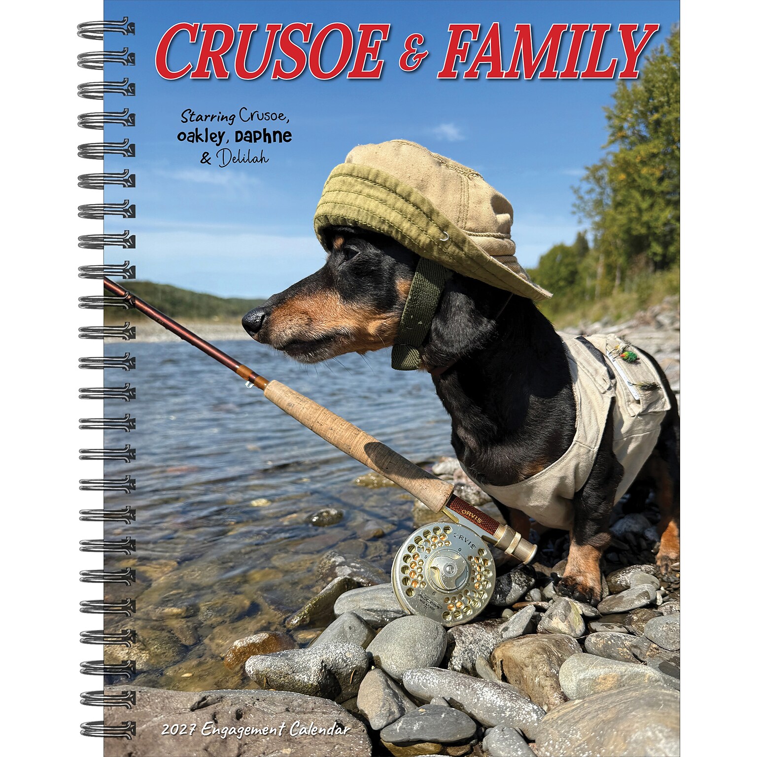 2027 Willow Creek Crusoe the Celebrity Dachshund 6.5 x 8.5 Weekly & Monthly Desk Calendar (64375)