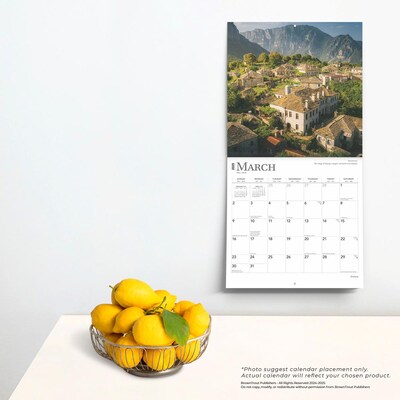 2025 BrownTrout Greece 12" x 12" Monthly Wall Calendar (9781975476151)