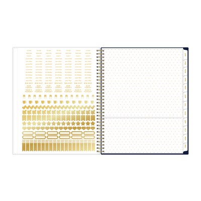 2027 Blue Sky Day Designer Meadow Blue 8.5" x 11" Calendar Year Weekly & Monthly Planner, Plastic Cover, Blue (147222-27)